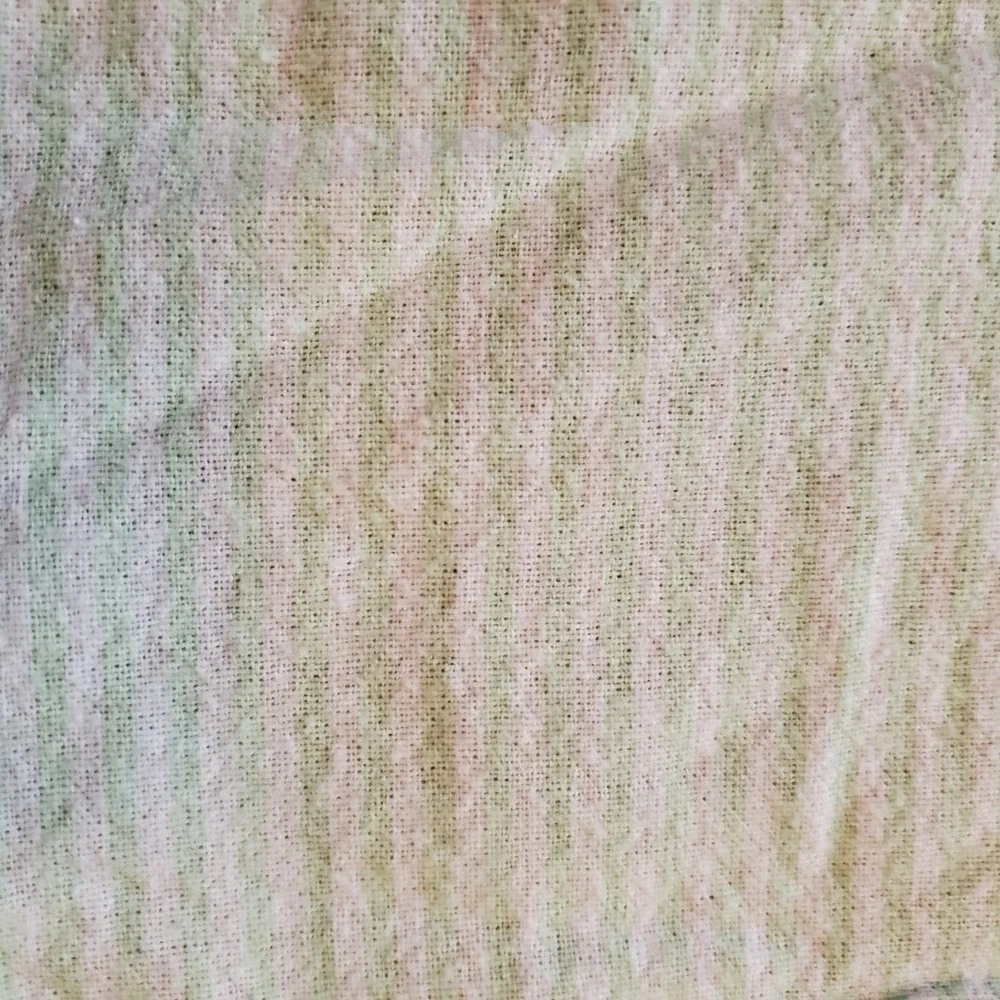 VINTAGE MARTHA STEWART EVERYDAY BABY BLANKET Green STRIPED 33 X 28‎ 100% COTTON